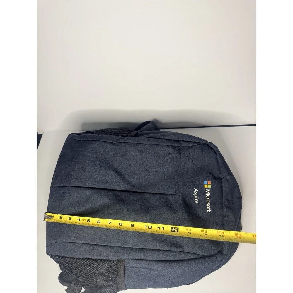 Microsoft Gray Backpack Zip Closure Adjustable Strap Outer Pockets Travel